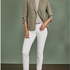 J. Jill White Denim Womens Jeans AUTHENTIC SLIM ANKLE SIZE 14